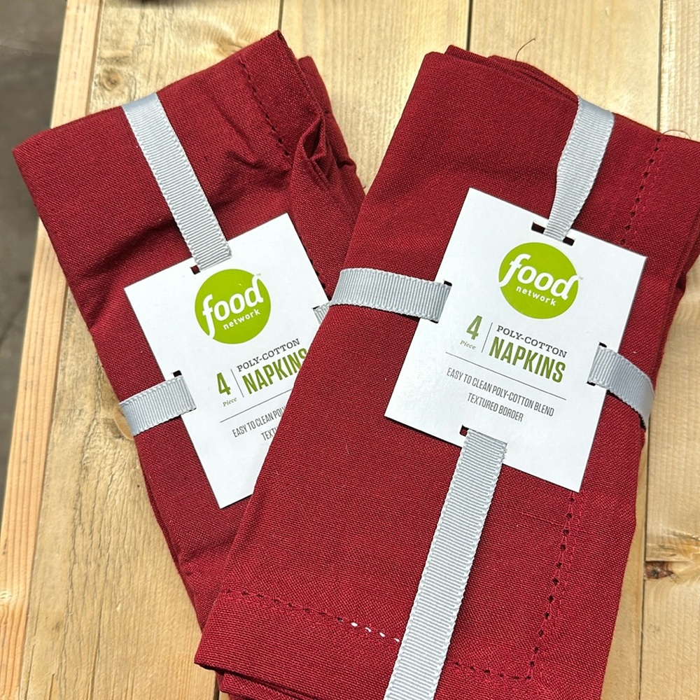 Red food network table napkins